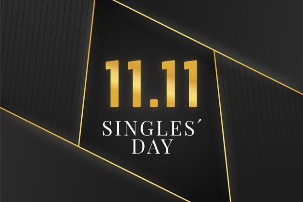 Black and golden singles day