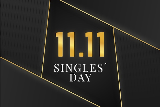 Black and golden singles day