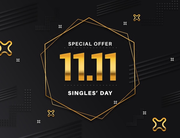 Black and golden singles day