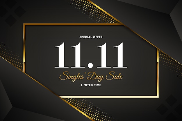 Black and golden singles day