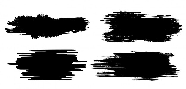 Black grunge brush stroke template