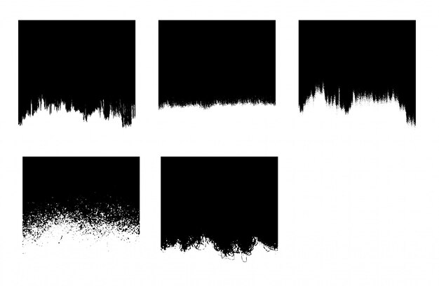 Black grunge brush stroke template