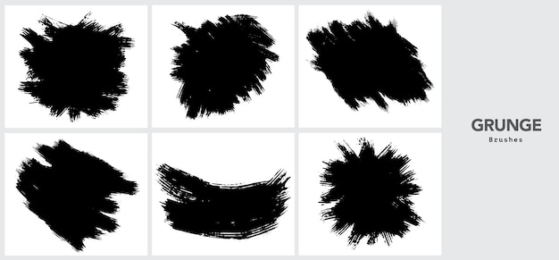 Black grunge brush stroke template