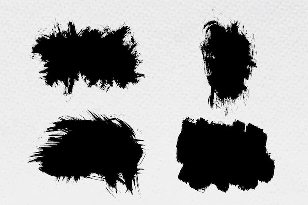 Free vector black grunge marker banner vector scribble set