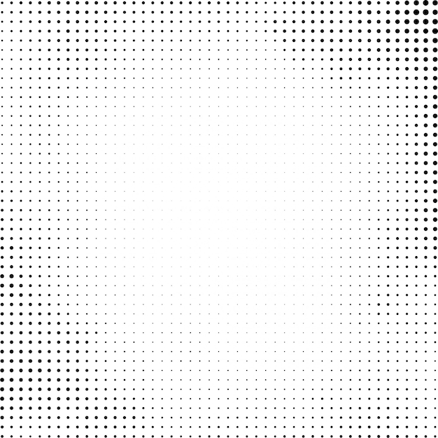 Black halftone design on white background