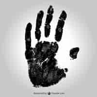 Vettore gratuito nero handprint