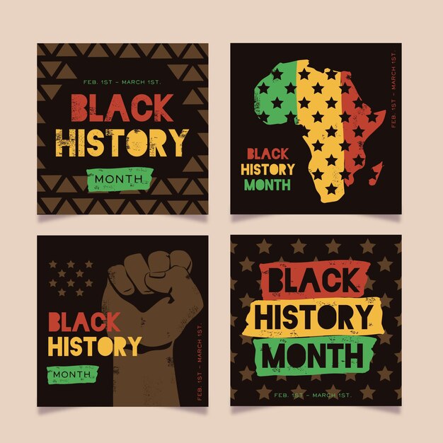 Black history month instagram posts collection