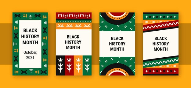 Black history month instagram stories template
