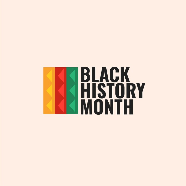 Free Vector black history month logo template design
