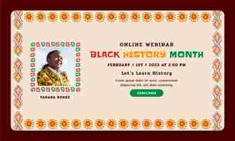 Free vector black history month webinar template