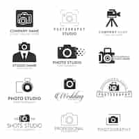 Free vector black icons for photographers