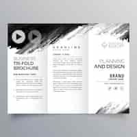 Free vector black ink brochure