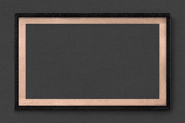 Free vector black leather frame on dark background