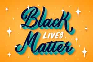 Free vector black live matter lettering quote