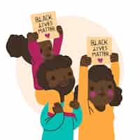 Free vector black lives matter concept