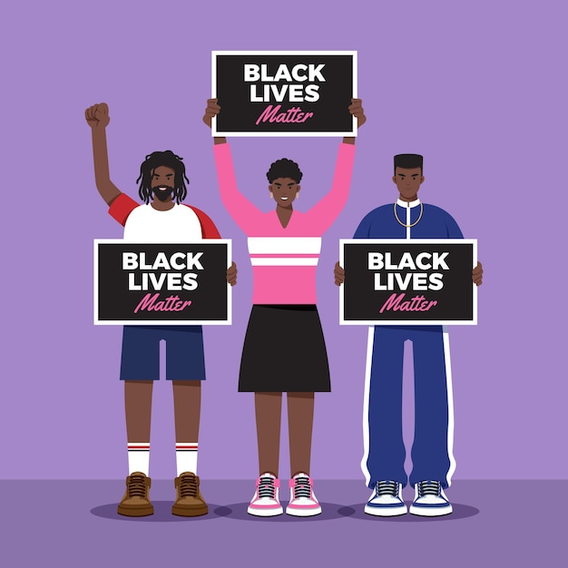 Free vector black lives matter concept