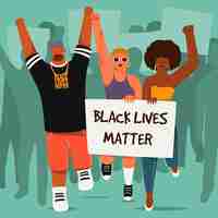 Free vector black lives matter concept