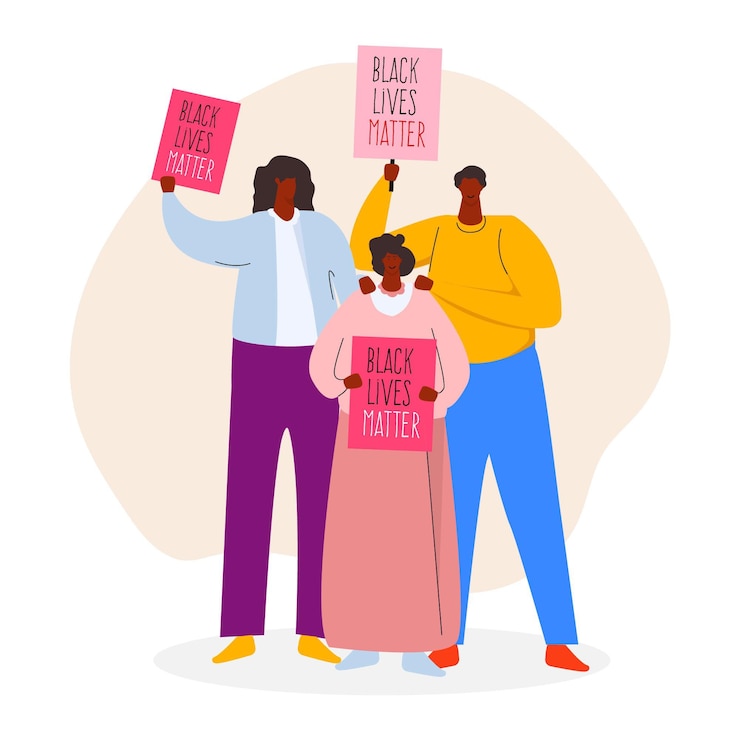 Free Vector black lives matter concept