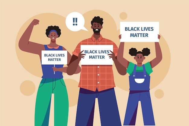 Free vector black lives matter concept