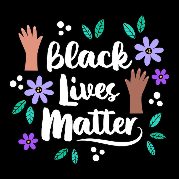 Black lives matter illustrated concept