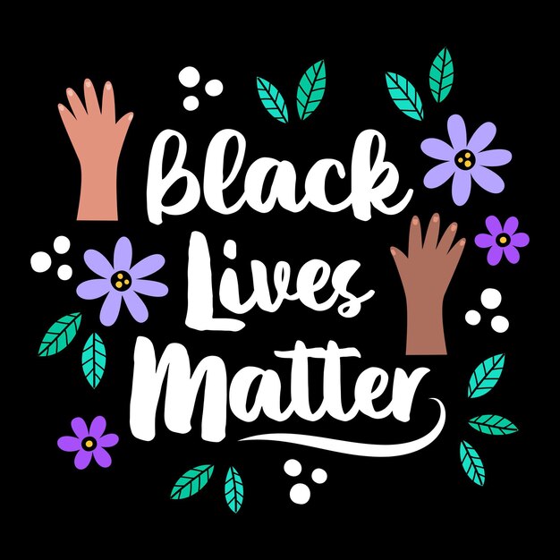 Black lives matter illustrated concept