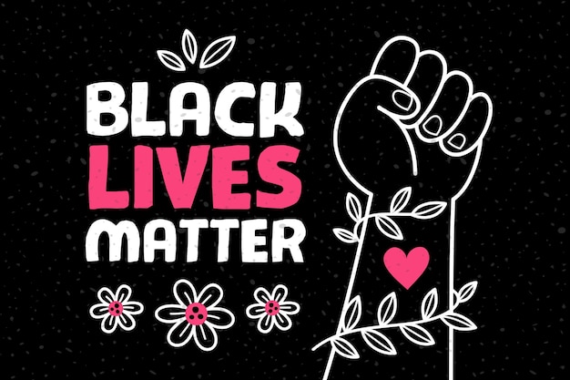 Free vector black lives matter illustrated theme