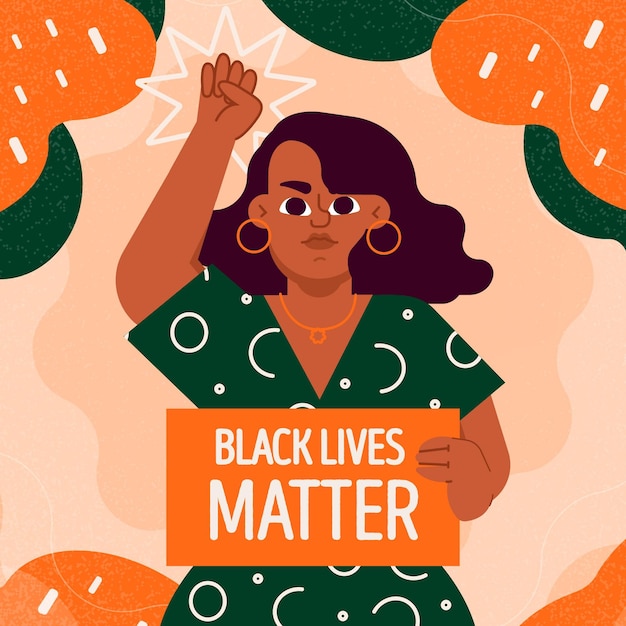 Free vector black lives matter illustrated
