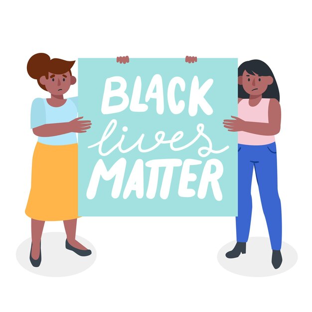 Black lives matter illustration concept