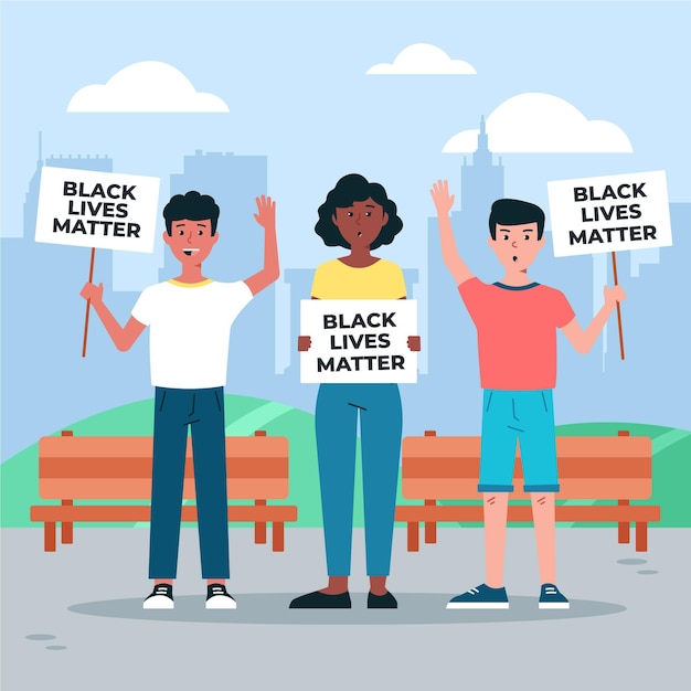 Black lives matter illustration theme