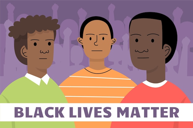 Free vector black lives matter illustration theme