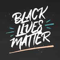 Free vector black lives matter - lettering