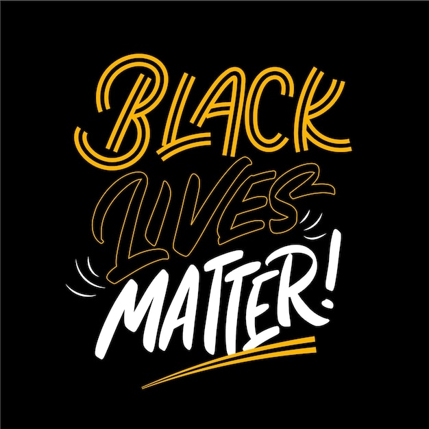 Free vector black lives matter lettering