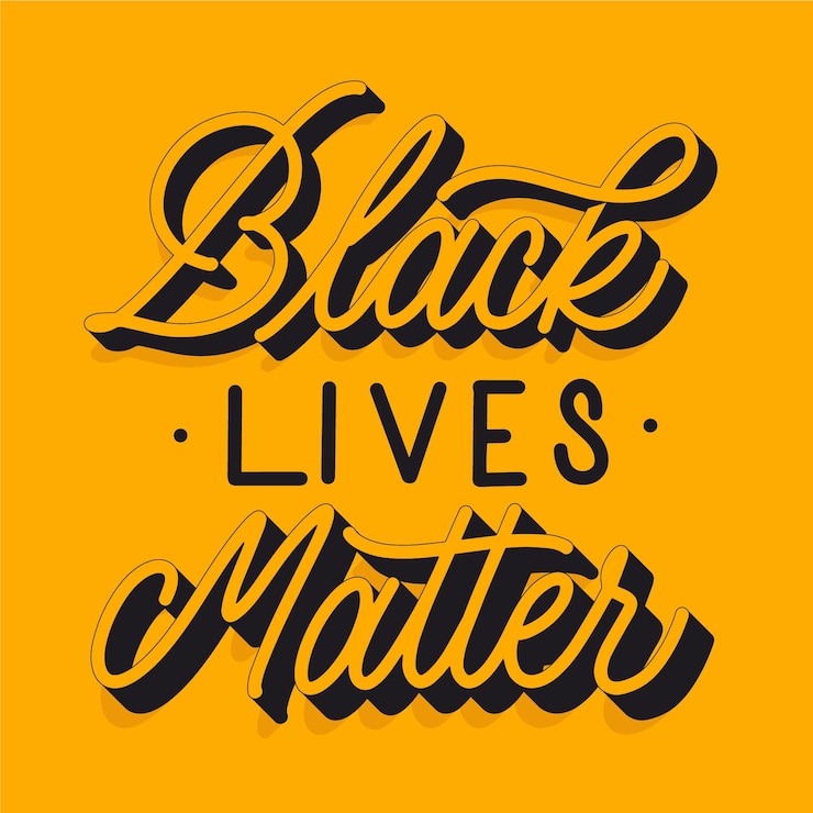 Free Vector black lives matter lettering