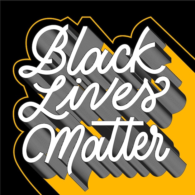 Free vector black lives matter lettering