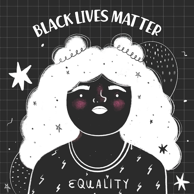 Free vector black lives matter sketch