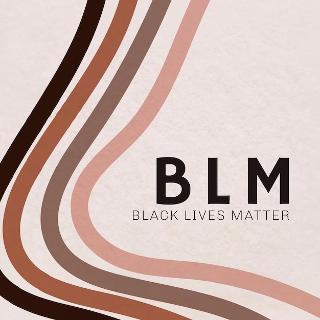 Black lives matter social template vector