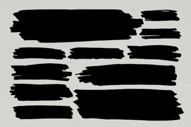 Бесплатное векторное изображение Набор рамок баннер черный маркер