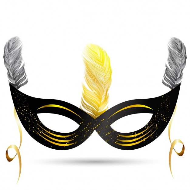 Free vector black mask on a white background