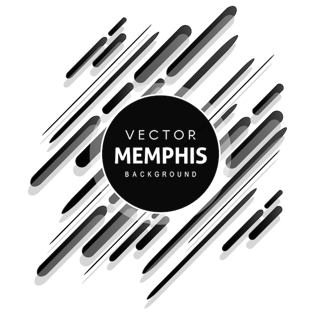 Vettore gratuito fondo nero di vettore di memphis