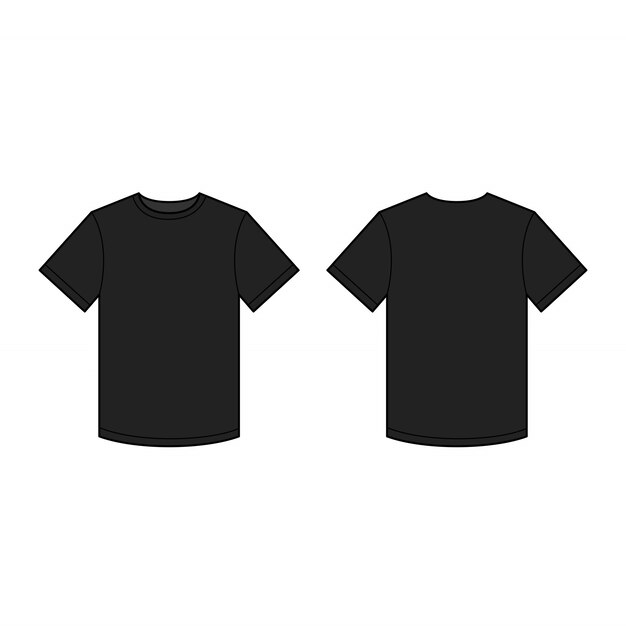 Download Premium Vector Black Men S T Shirt Template