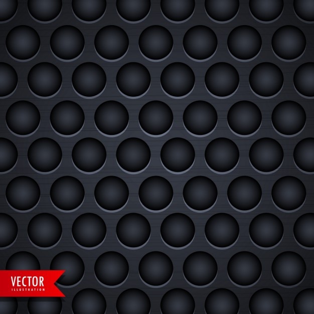 Black metallic texture with holes