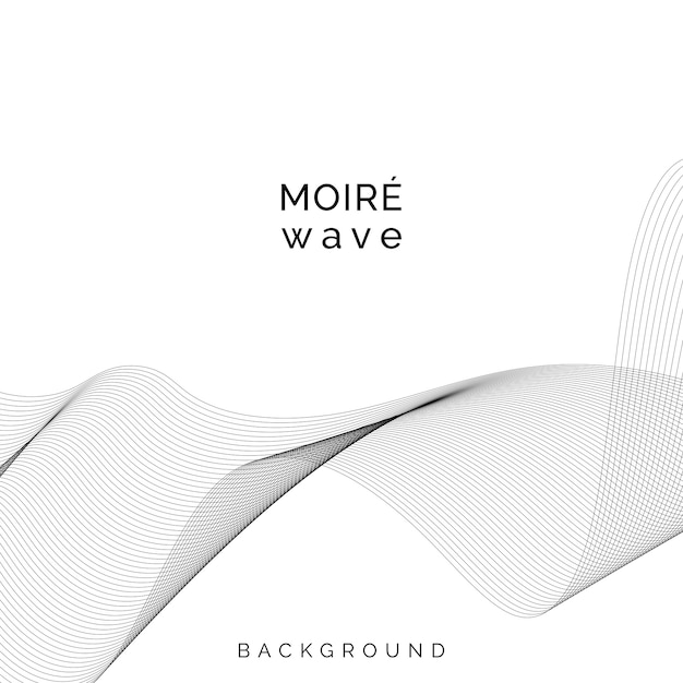 Black moiré wave on white background
