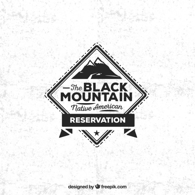 Black mountain badge