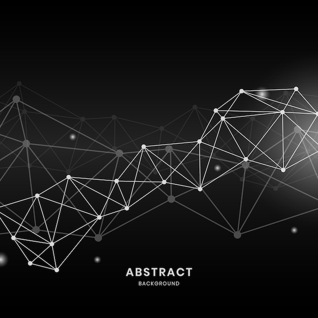 Free vector black neural network illustration