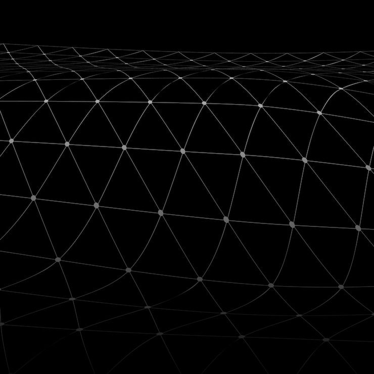 Free Vector black neural network illustration
