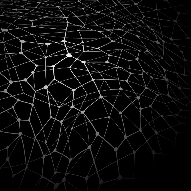 Free Vector black neural texture abstract vector