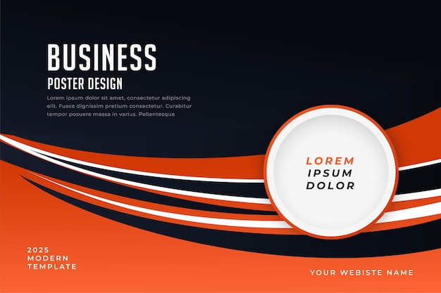 Black and orange business presentation template design