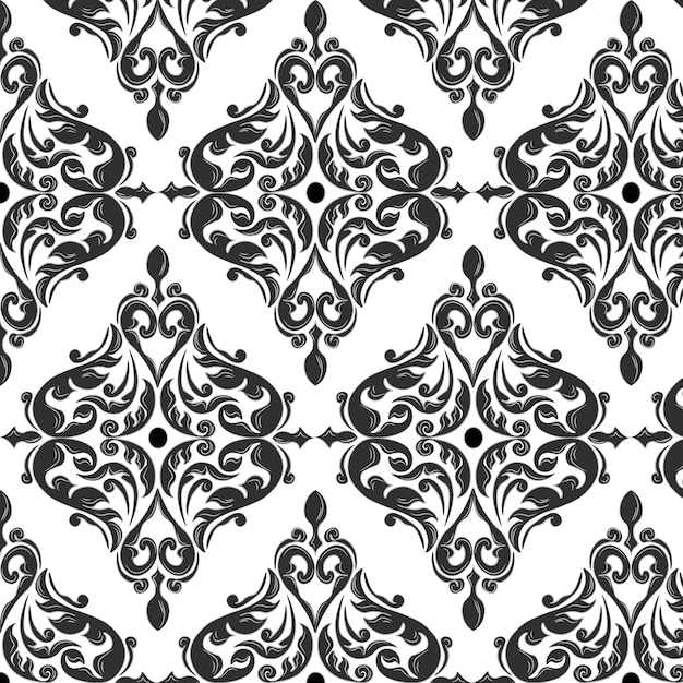 Vettore gratuito sfondo di pattern ornamentali neri