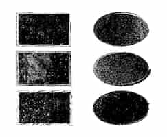 무료 벡터 검은 페인트 프레임 컬렉션