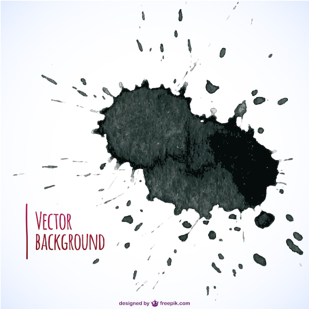 Free vector black paint splashes